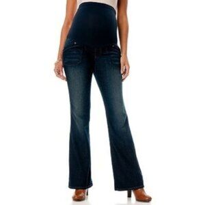 Oh Baby Motherhood Maternity Womens Dark Wash Pockets Bootcut Jeans Sz S New